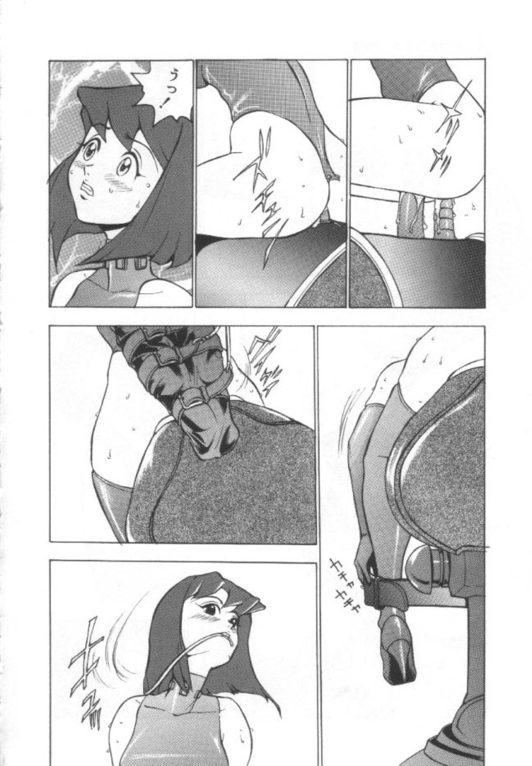騎乗マシン　漫画 エロ漫画】地下室でロデオマシーンを使ってハードオナニーする淫乱マゾお姉さん。彼女は自ら拘束した挙げ句、マシーンに装着したディルドやバイブで膣とアナルを責めてイキまくる！  | 絶望漫画館-エロ漫画・無料同人誌-